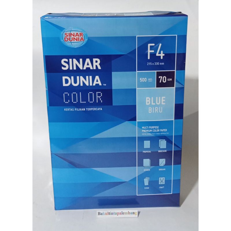 

Kertas Warna F4 Biru 70 Gsm Sinar Dunia