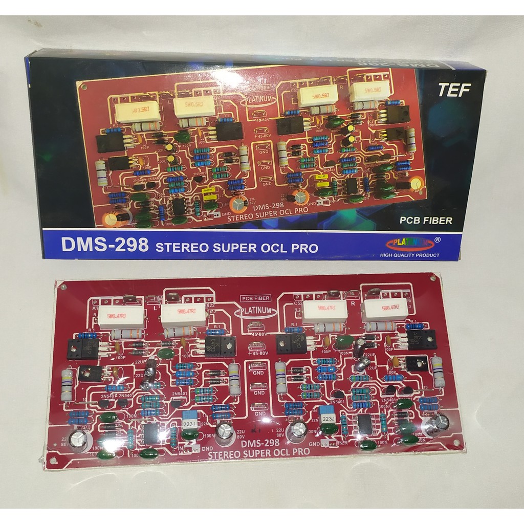 Kit Platinum Kit Driver Power Amplifier Stereo SUPER OCL PRO-Pcb Fiber DMS-298