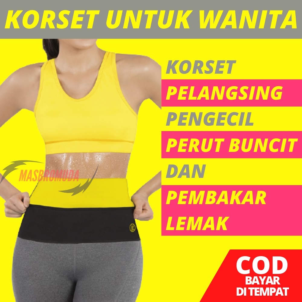 KORSET PELANGSING PERUT WANITA PENGECIL PERUT BUNCIT PEMBAKAR LEMAK ALAMI PEMBAKAR KALORI CWE01 BJ01