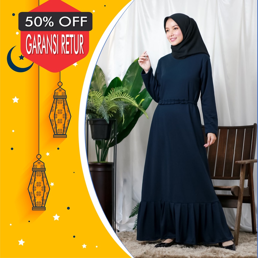 Baju Gamis Muslim Wanita Dewasa Muslimah Syari Mewah Modern Kekinian Terkini Syari Remaja Premium Te