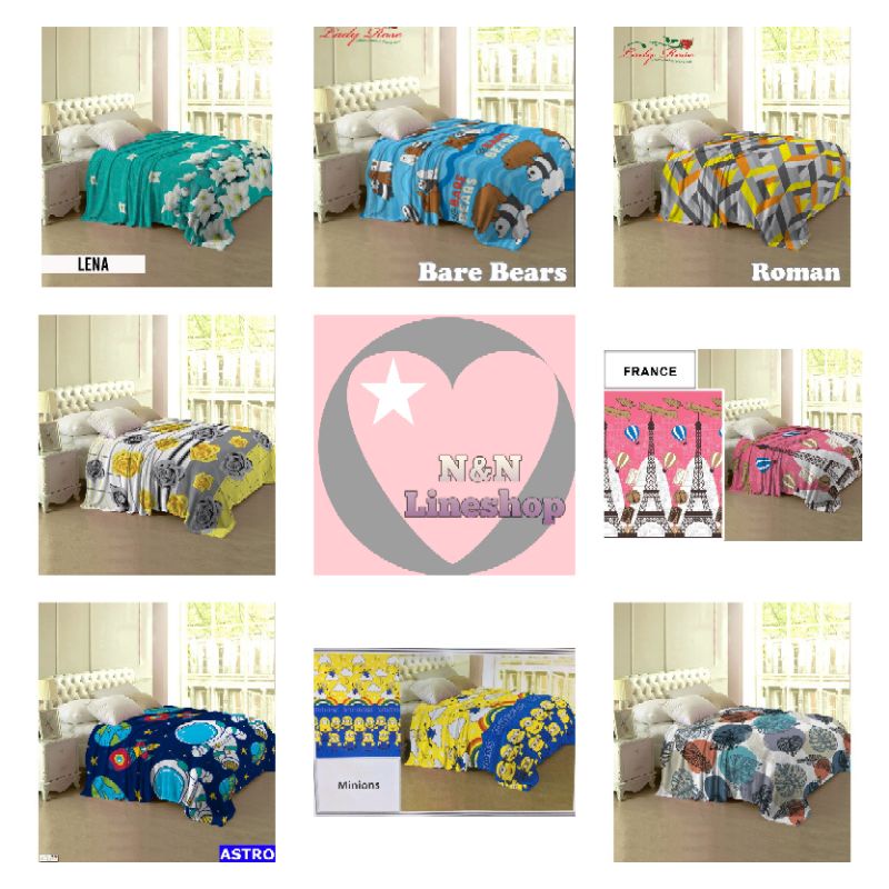 LADY ROSE - SELIMUT LADY ROSE UK 160X200 MOTIF KARAKTER & DEWASA TERLARIS