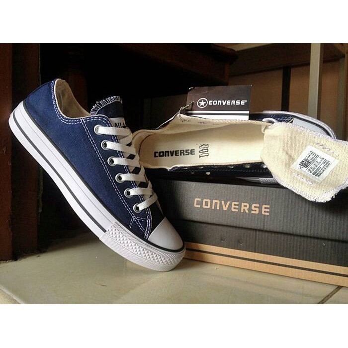 Sepatu Converse All Star Sneackers Classic Chuck Taylor Fashion Navy Blue High Premium