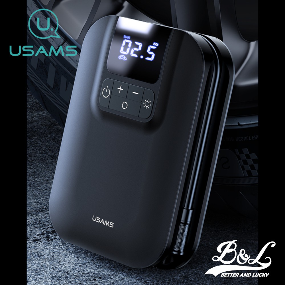 USAMS ZB215 Pompa Angin Mini Portable Digital Display 5000mAh