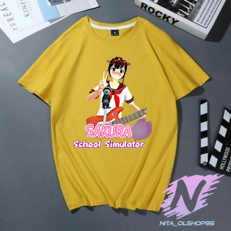 kaos anak sakura school simulator baju sakura school simutalor main gitar