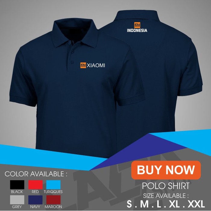 xiaomi / kaos kerah xiaomi premium terlaris