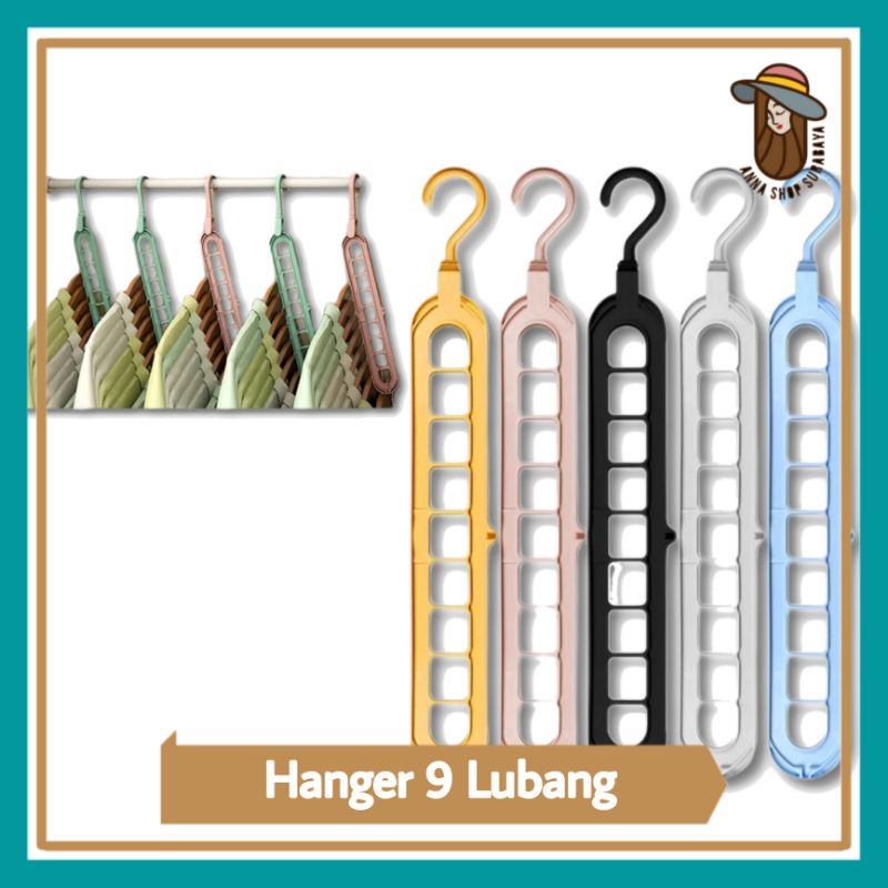 Gantungan Baju / Hanger Multifungsi 9 Lubang