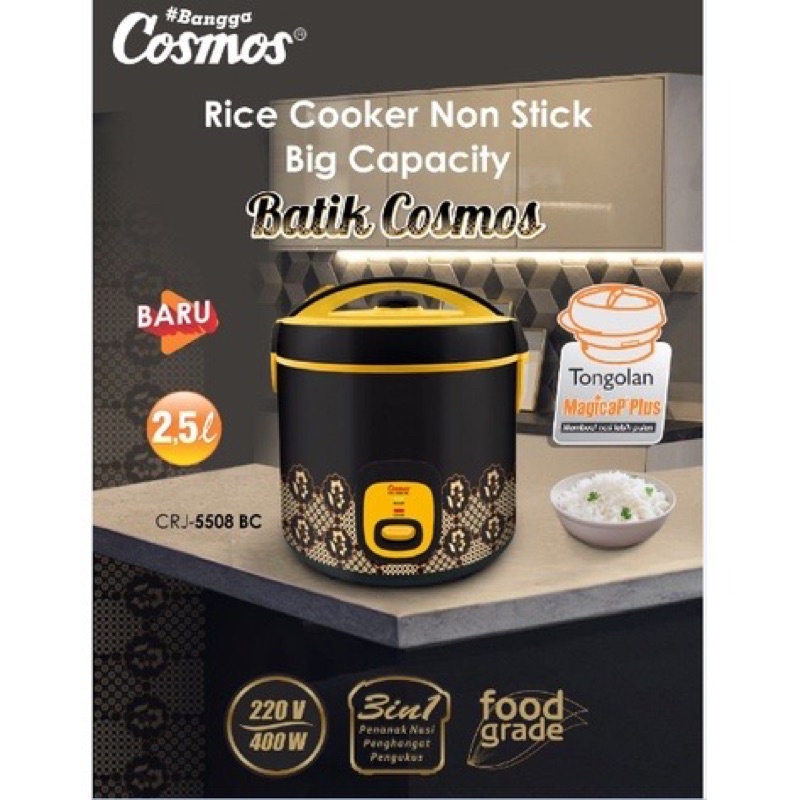 magic com cosmos 2,5 liter rice cooker cosmos jumbo pemanas cosmos