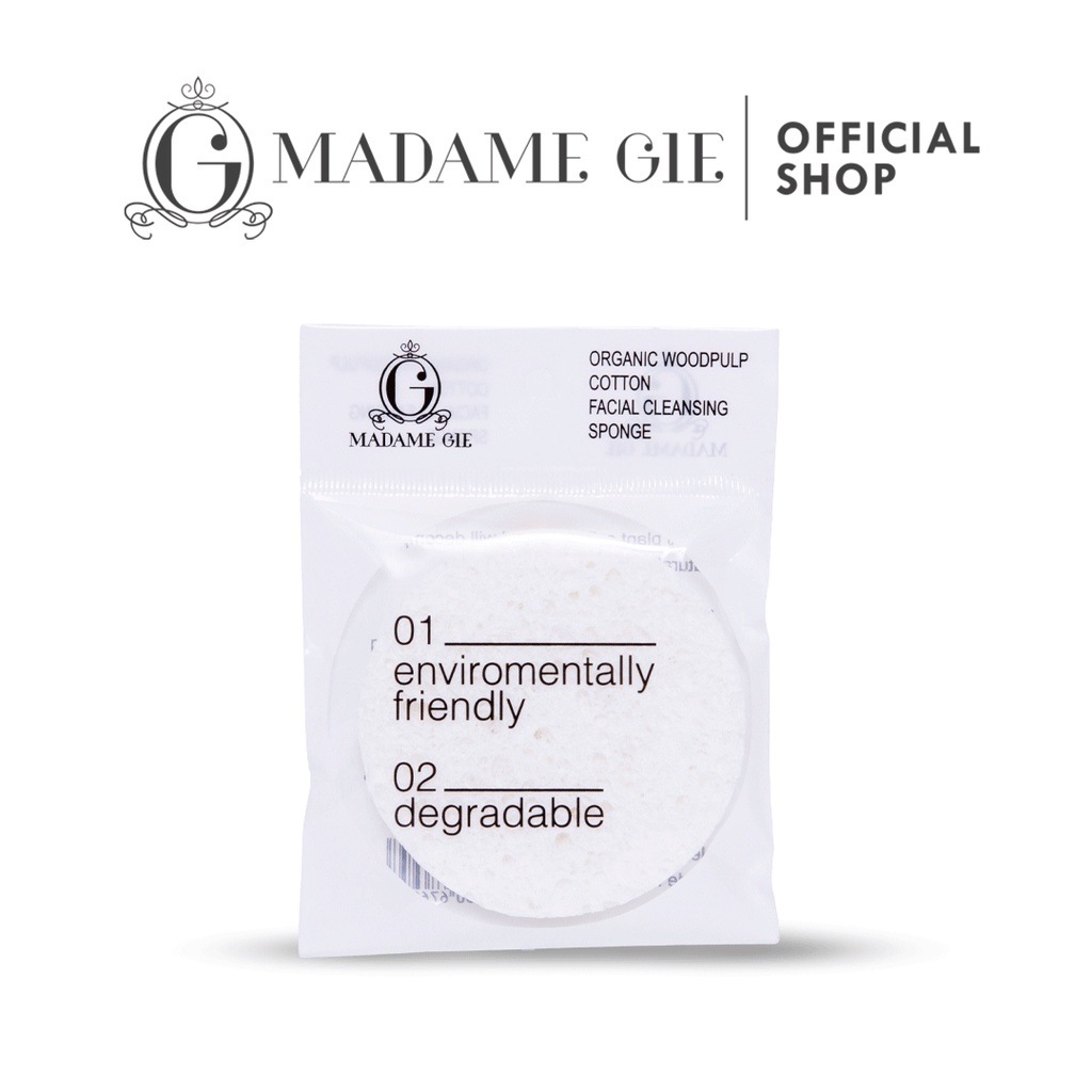 LIZBEAUTY - Madame Gie Organic Woodpulp Cotton - Facial Cleansing Sponge