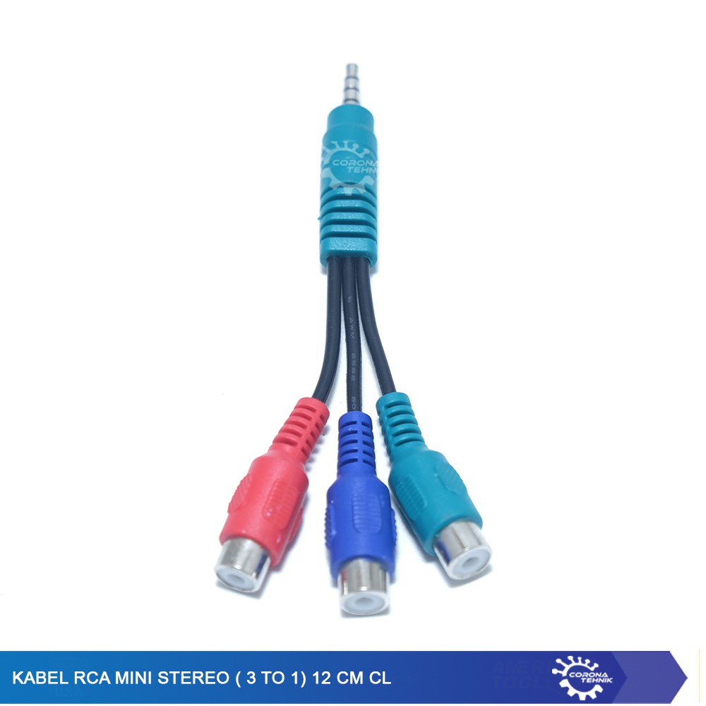 Kabel RCA - Mini Stereo ( 3 to 1 ) 10 cm - CL