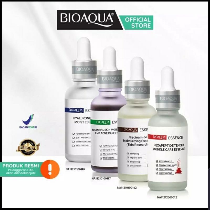 BIOAQUA Essence Moisturizing Serum 30ml Niacinamide/Hyaluronic /BPOM