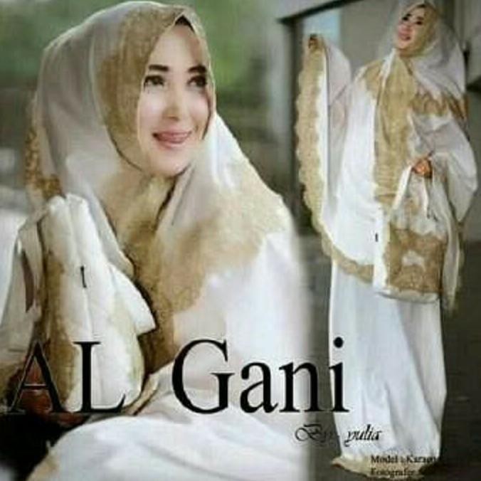 MURAH MERIAH CYCY - MUKENA PUTIH RENDA EMAS SIZE XXL U002F AL GANI MUKENAH PUTIH
