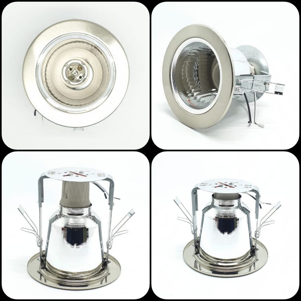 CTL DL 3,5&quot; Inch SILVER Down Light  3,5&quot; 2 Kaki (Bisa Stel) Fiting Rumah Lampu Led Kualitas Bagus