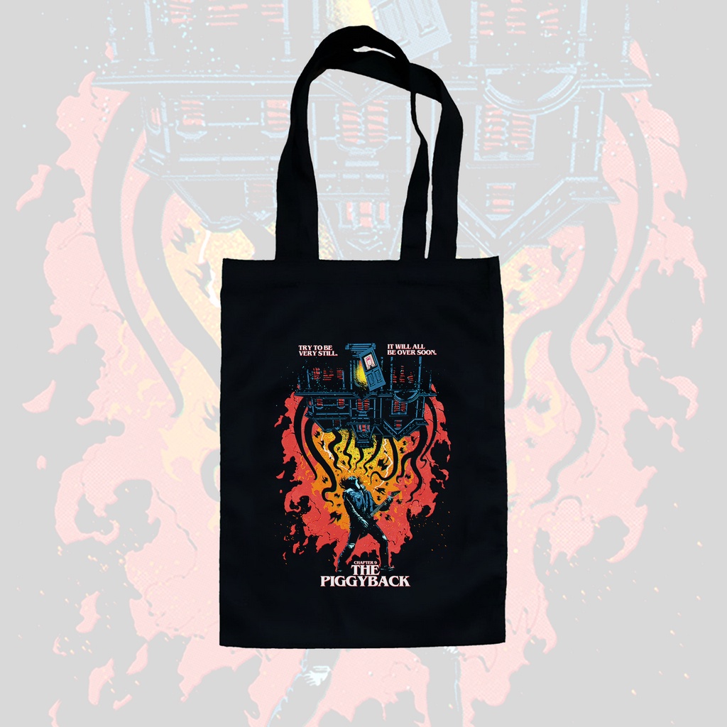 TOTE BAG HITAM - STRANGER THINGS - POSTER .04