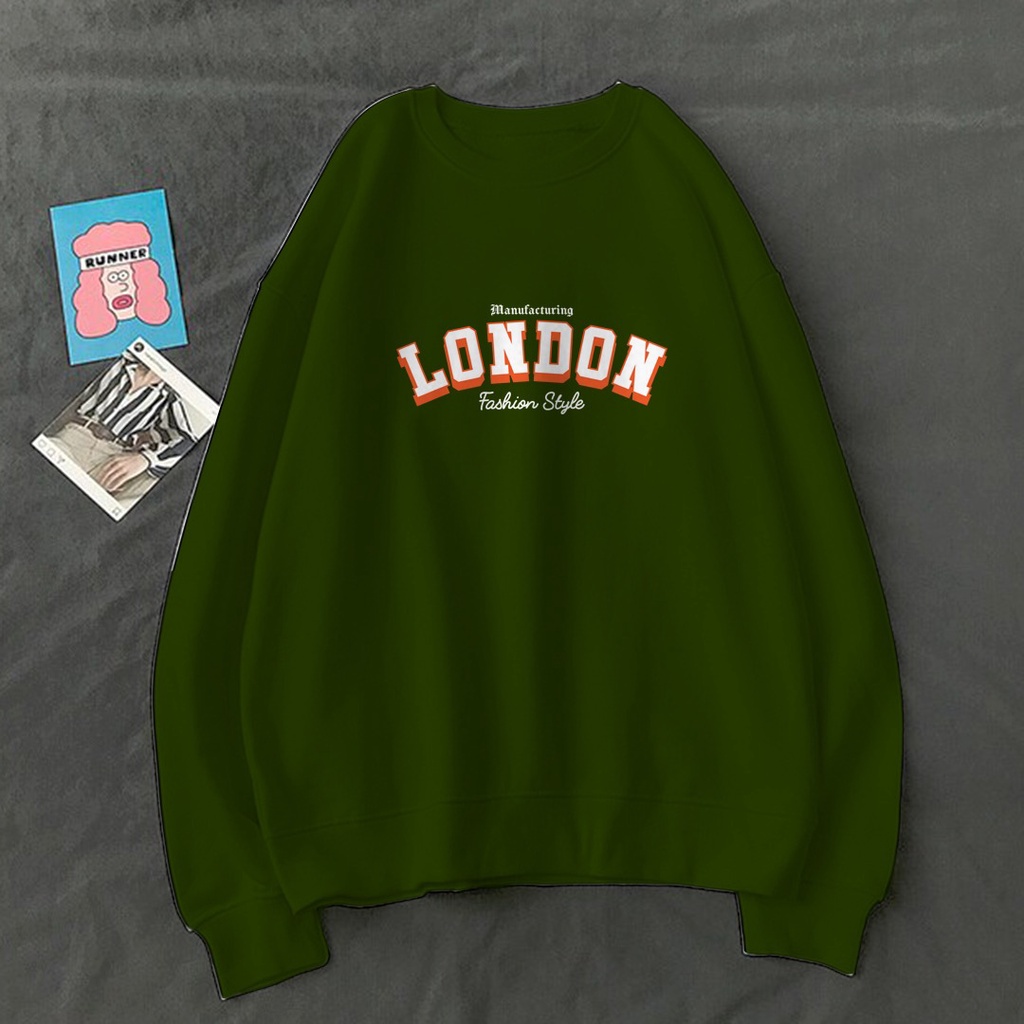 LONDON FASHION STYLE SWEATER UNISEX - ATASAN HALUS TEBAL PREMIUM