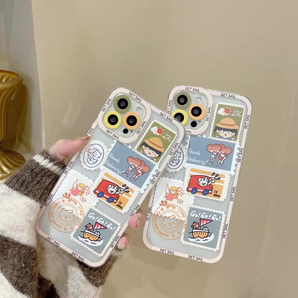 Soft Case Tpu Transparan 13pro 13prm Motif Kartun Untuk iPhone 11 7Plus 8Plus Xr XS 13 12pro Max