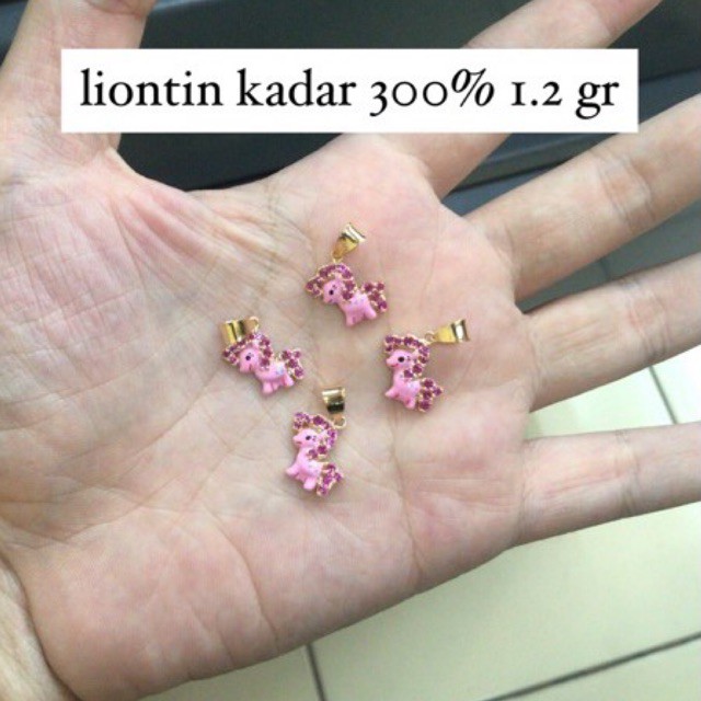 Liontin emas asli anak kadar 300