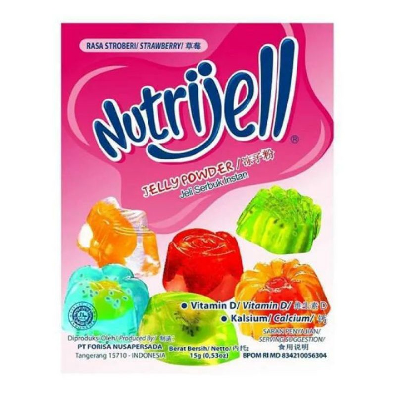 

Nutrijell besar 15g Rasa Stroberi