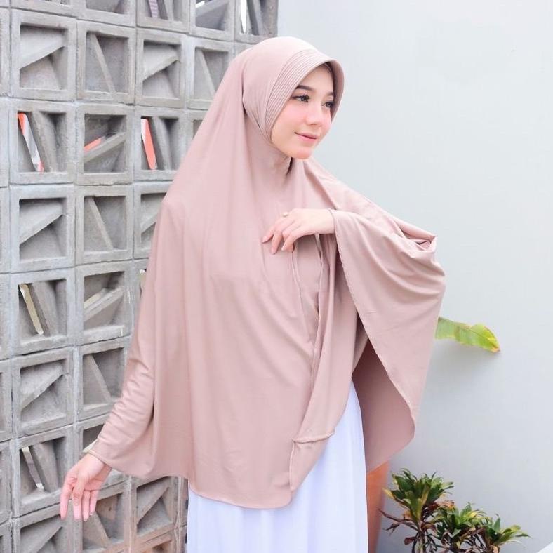 Jilbab Instan Bergo Hamidah Jersey Ukuran (Xl) / Bergo Jersey Jumbo / Hijab Jersey