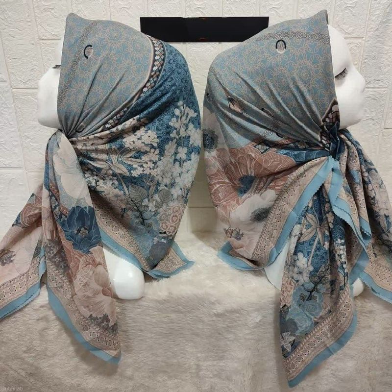 Hijab Motif L bu LCB / Hijab Branded Segiempat