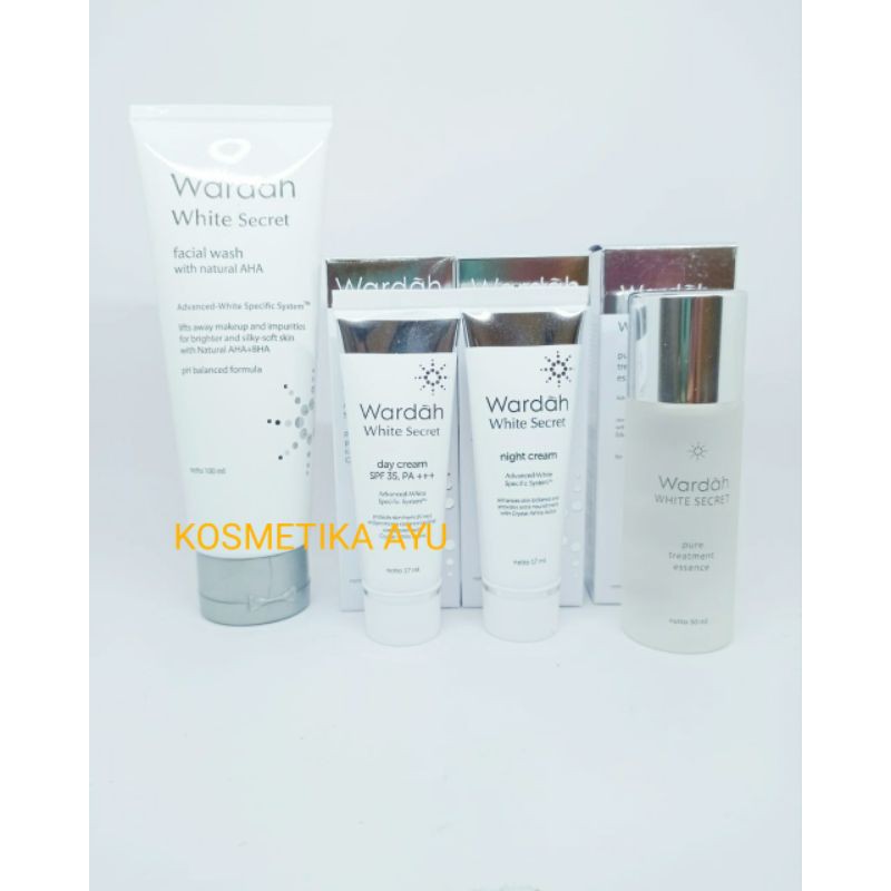WARDAH White Secret Paket Series/ cream Wardah Pemutih / Paket E