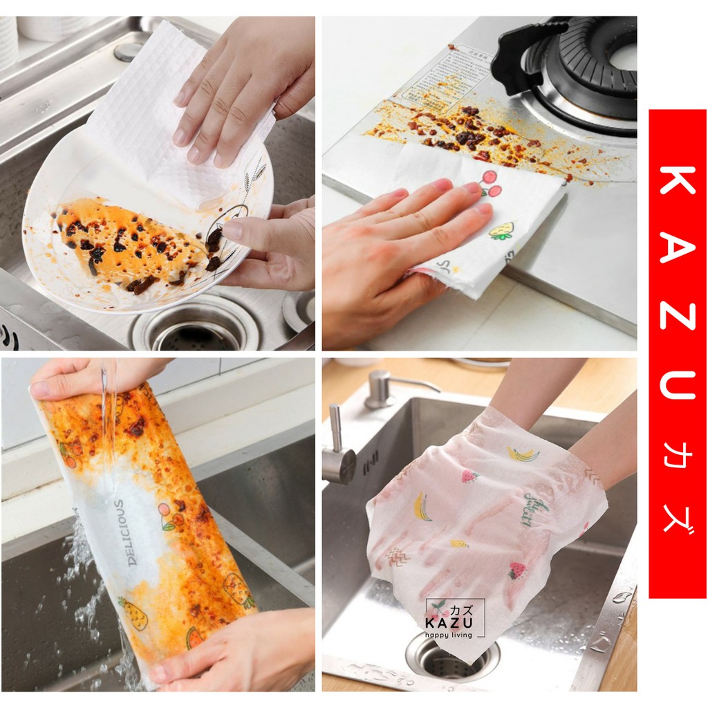 KAZU KHL194 Tissue Lap Dapur Motif Dicuci Pakai Ulang Menyerap Minyak