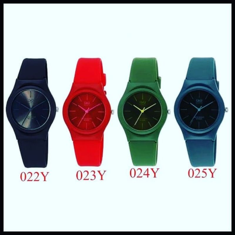 Q&amp;Q Jam Tangan Wanita Analog Karet Rubber - VQ86 VQ86J Tahan Air 10 BAR