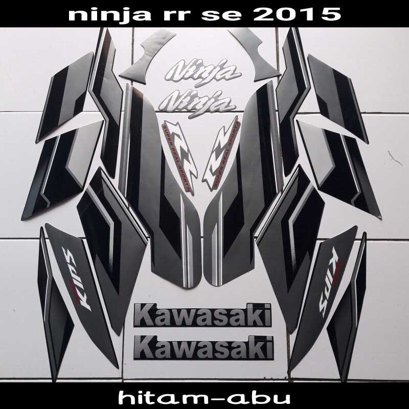 Sticker motor kawasaki Ninja Rr Se 2015 Hitam