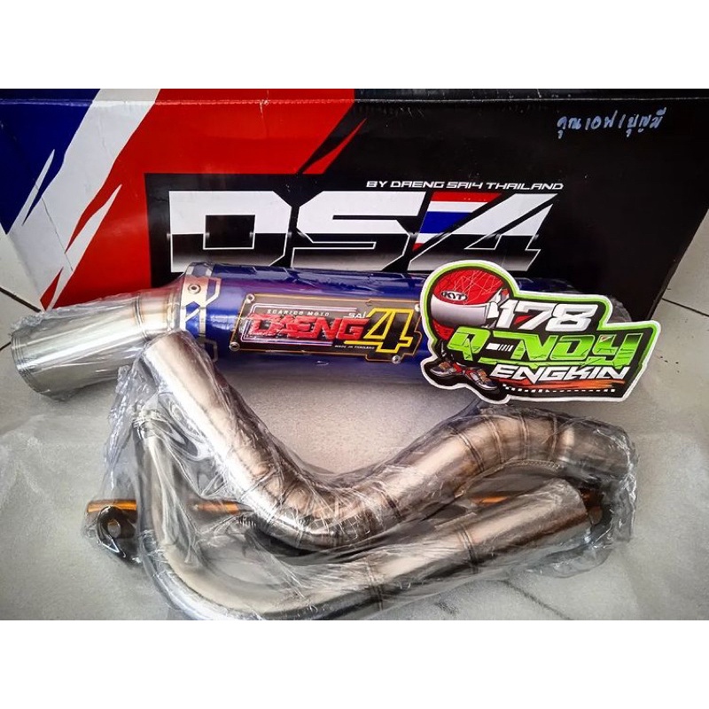knalpot DAENG DS4 For Mio, spek 200cc dan FFA s/d 350cc. original  daeng sai4 🇹🇭