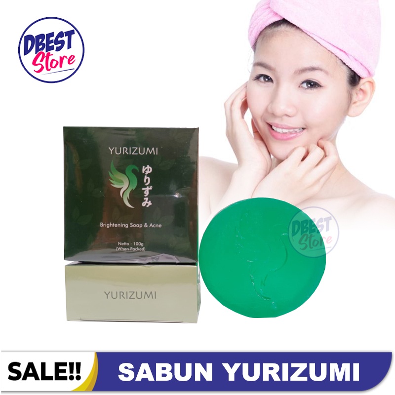 DBEST - TERLARIS !! SABUN MUKA YURIZUMI BPOM - Yurizumi Brightening &amp; Acne Soap 100% Original - Penghilang Komedo Dan Pori Pori - Pembersih Wajah Pembersih Komedo - Sabun Cuci Muka Penghilang Jerawat dan Bekasnya Flek Hitam - 100gr