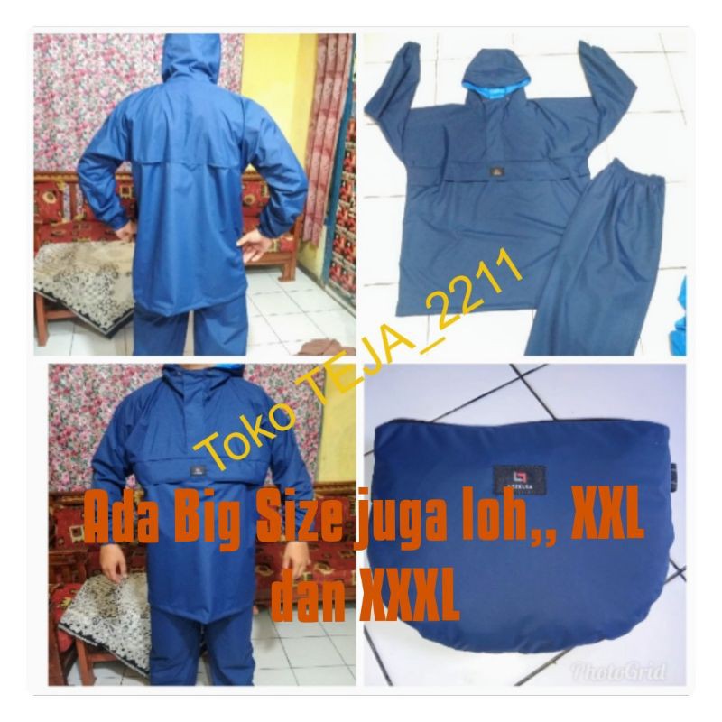 COD Jas hujan dewasa kain taslan balon / ripstop (size L
