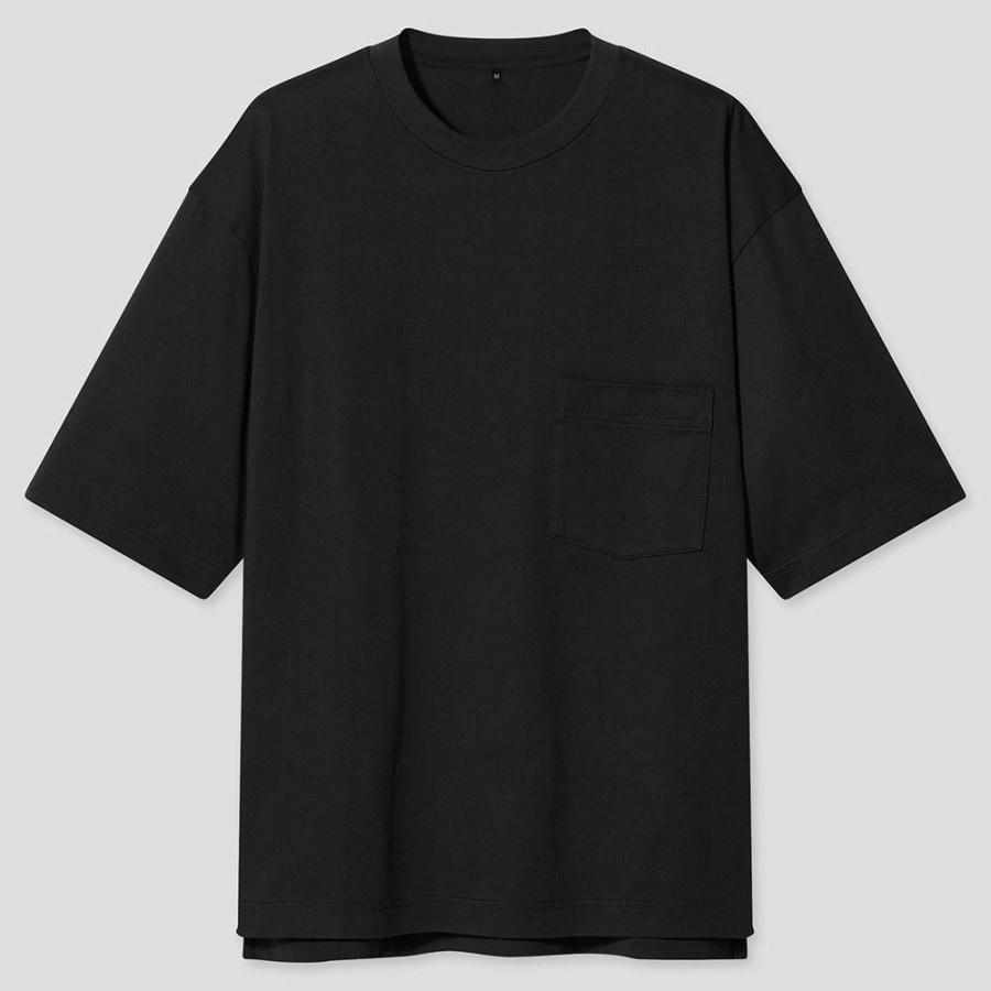 Kaos Polos Oversize Pocket Black Solid - Kaos Oversize Polos Hitam Solid | Fabric and Basic