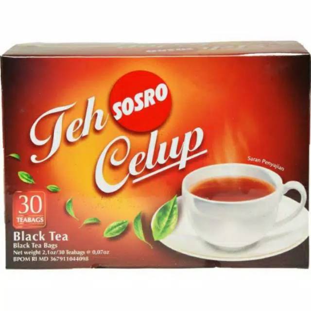 

TEH SOSRO CELUP KOTAK ISI 30 BAG