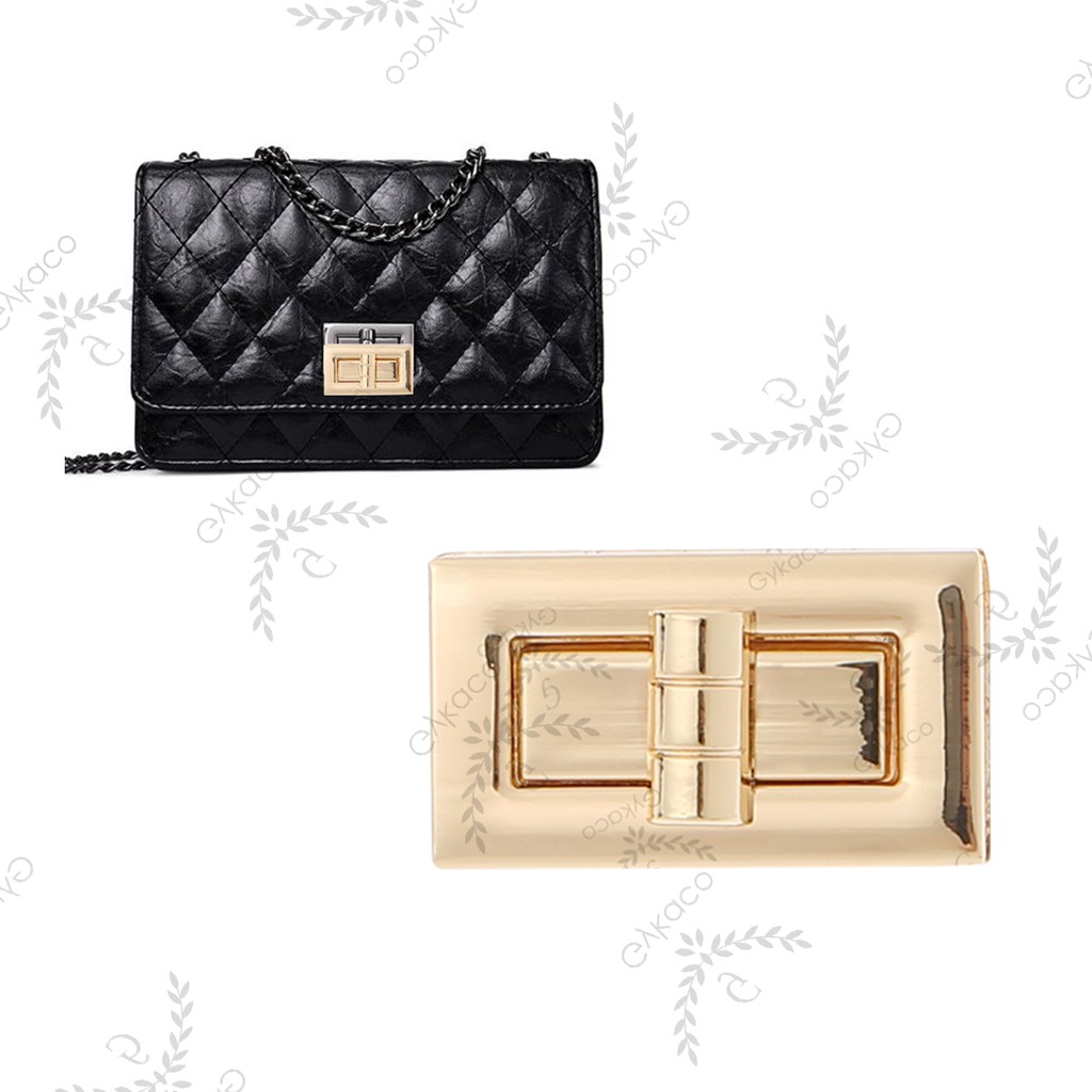 Variasi V046 Kunci Putar / Slop / Buckle - Aksesoris Tas &amp; Dompet Wanita Fashion (IMPORT)