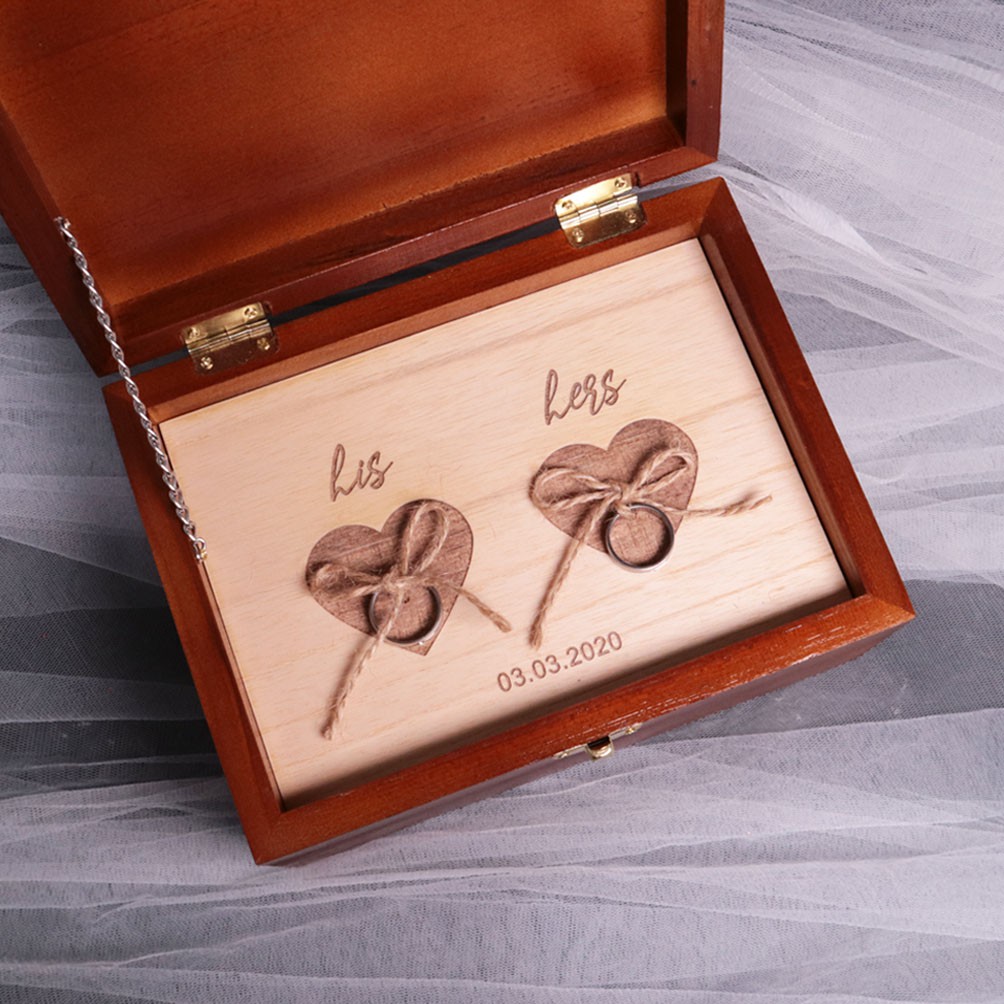 Ring Box Rosewood | 20 x 15 x 7 cm | Kotak Cincin Kayu Rustic