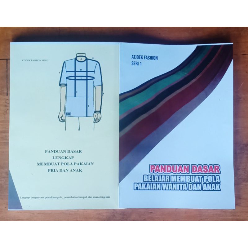 Jual Buku paket panduan membuat pola pakaian Atjoek Fashion seri 1 dan