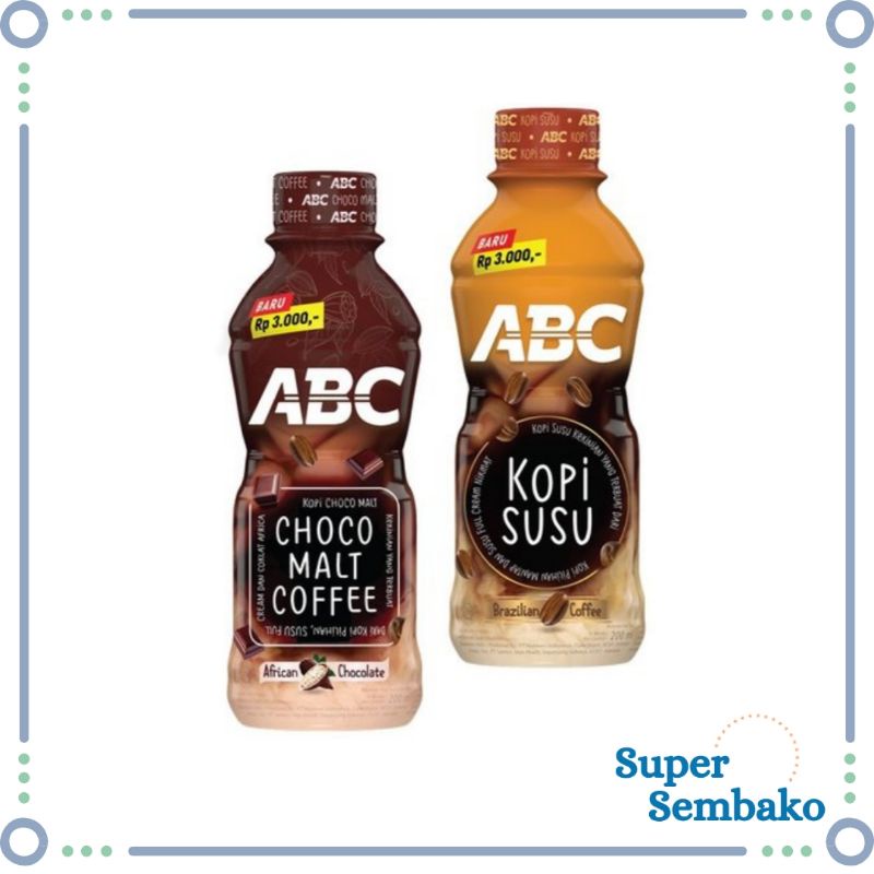 

KOPI ABC CHOCOMALT COKLAT COFFEE / KOPI SUSU BOTOL INSTAN 200ml