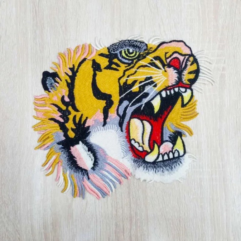 Patch Bordir Macan, BIg Tiger Patches, Impor Premium