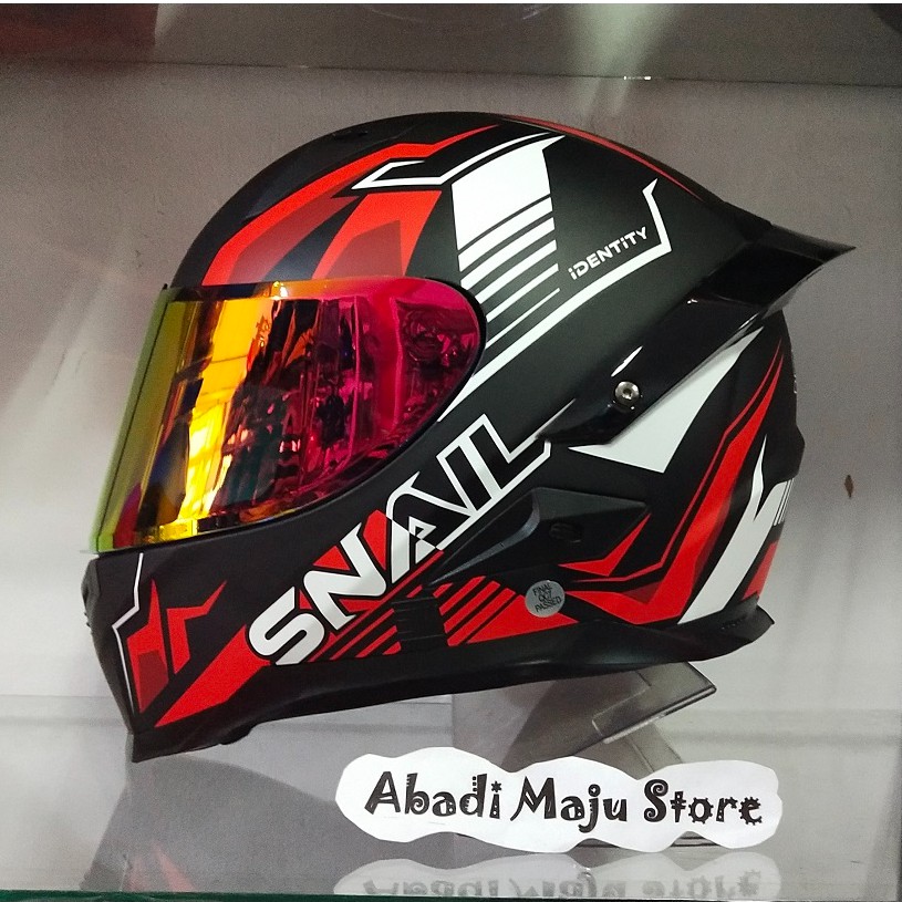 Helm Snail FFS1 Motif Baru Identity Spoiler 3D Original