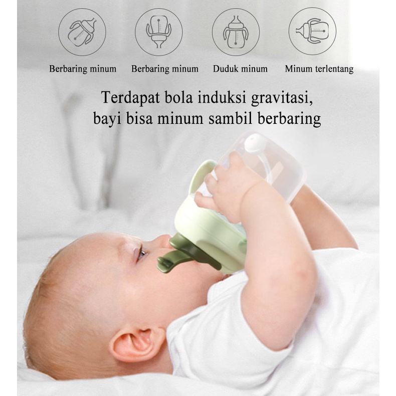 [1KG 8PCS] LBS Botol Minum Sedotan Bayi Gelas Anak Balita Anti Tumpah Cup Baby Sippy Cup 300ml