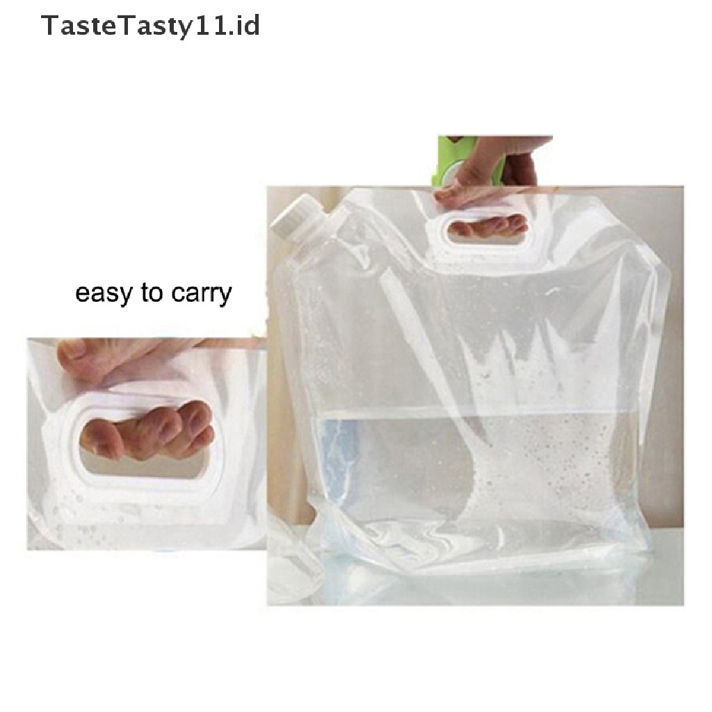 【TasteTasty】 10L Camping Water Bag Container Portable Foldable Outdoor Hiking Soft Flask .