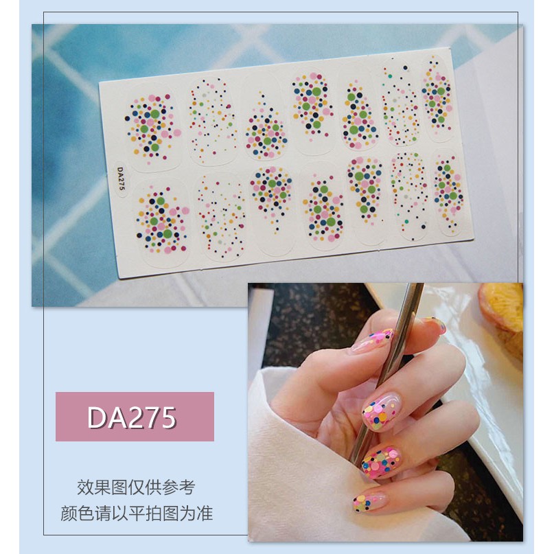 &lt;Jjoygirl&gt;DA Nail Sticker Motif / Sticker Kuku / Stiker Kuku / Nail Stiker Glitter / Stripes Design