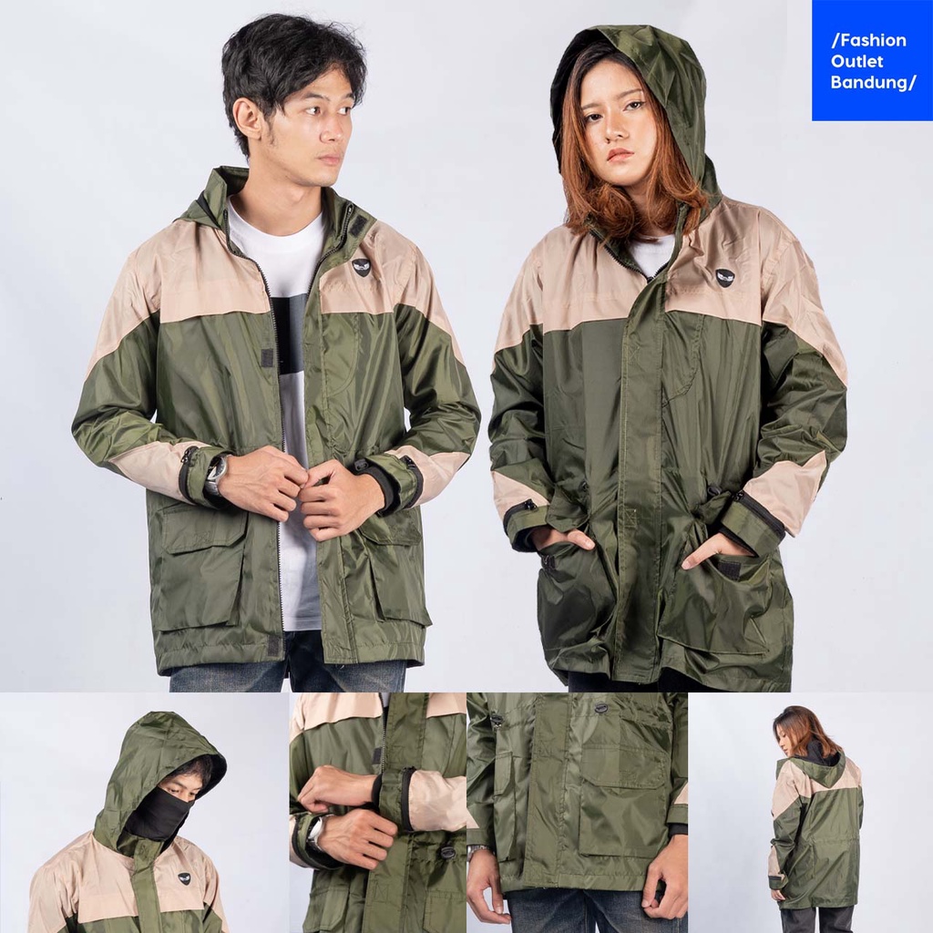 Jaket Gunung Adventure Bahan WP Waterproof (Gratis Sarung Tangan dan Buff) JPD