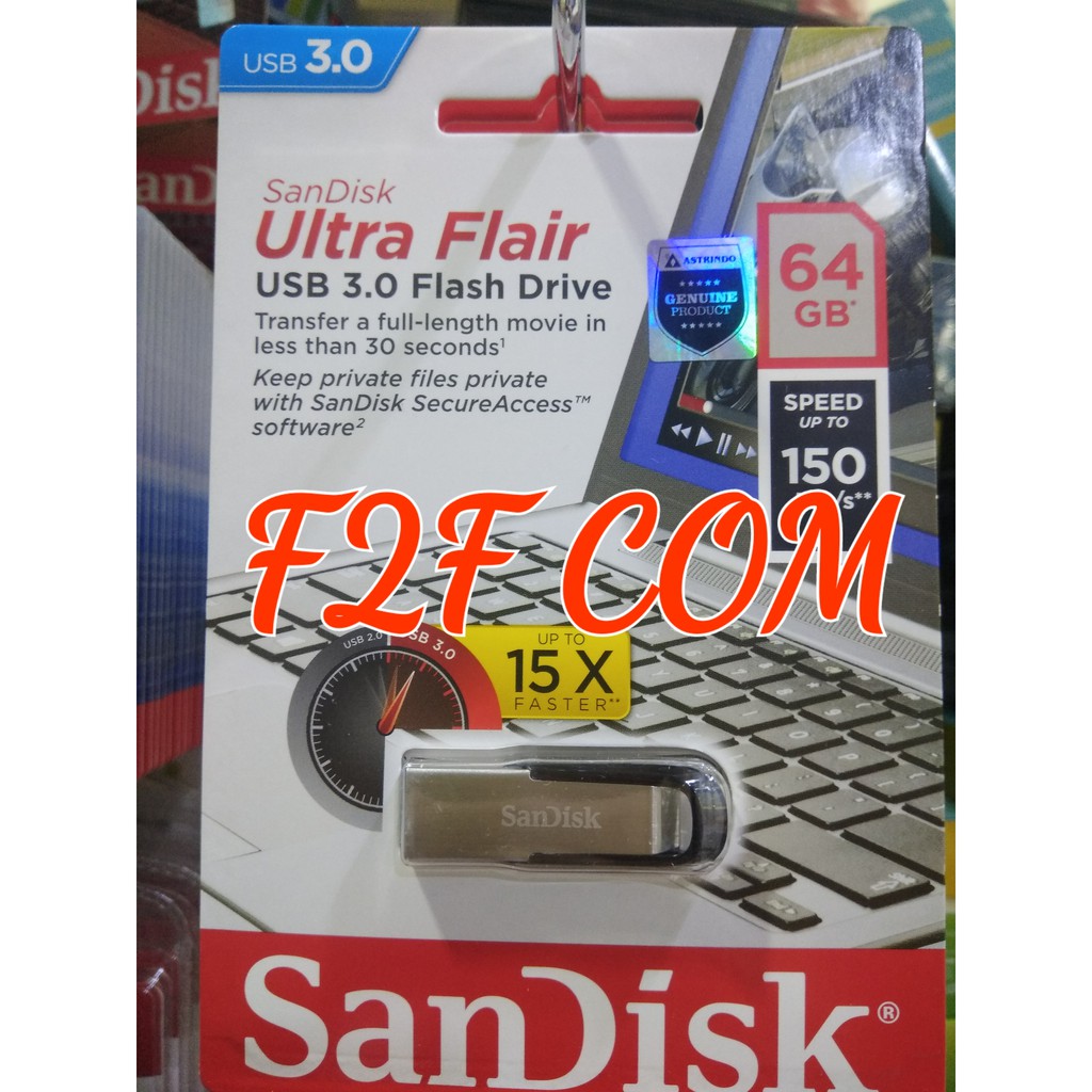 usb sandsik flair 64gb usb 3.0 garansi resmi