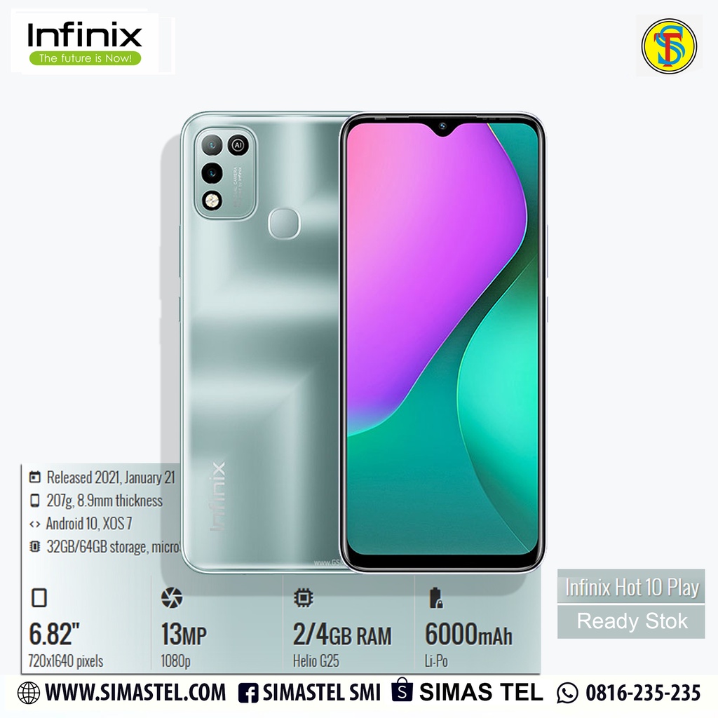 Infinix Hot 11 Play 4/64 Garansi Resmi