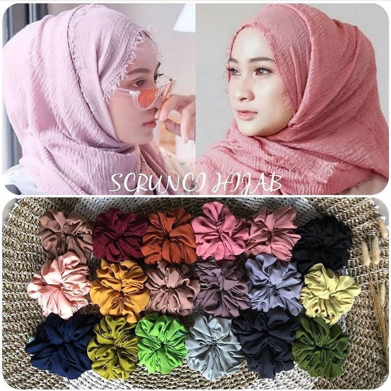 Scrunchie Ikat Rambut Ala Hijaber (RANDOM)