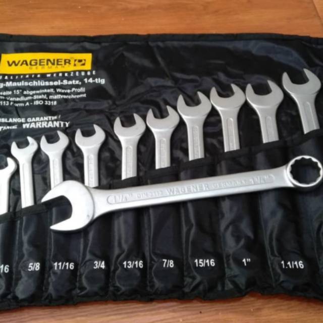 Kunci RING PAS Set SAE Type 14 Stuck inch- Kunci ring Merk WAGENER Made in GERMANY