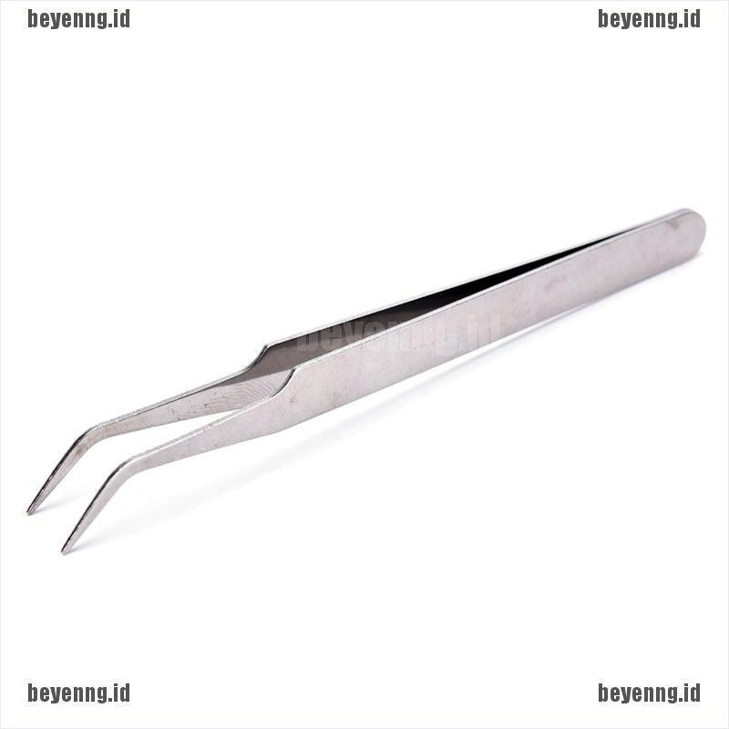 Bey 2pcs Pinset Stainless Steel Untuk Mengambil Bulu Mata Palsu / Nail Art