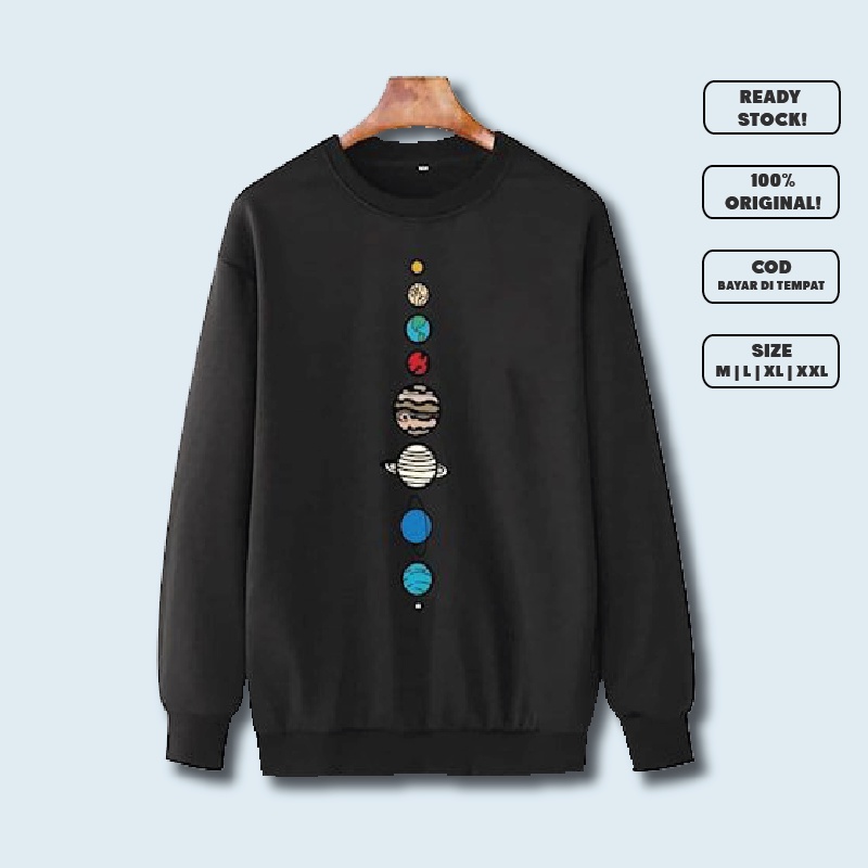 CNK005 Crewneck Crewnec Sweatshirt Sweater Unisex New Galaxy - crewneck pria, crewneck wanita, crewn