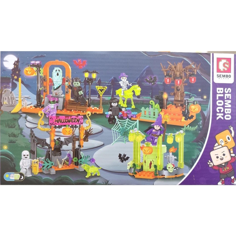 SEMBO Tricky Magic Night: Halloween Decorations 4 Sets 605013-605016
