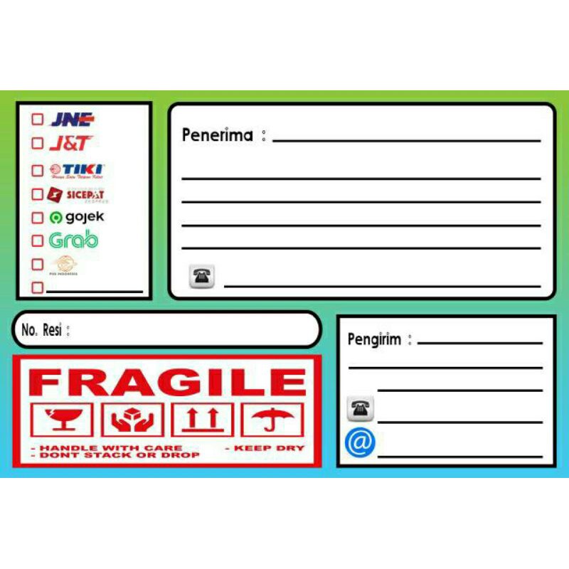 

Stiker pengiriman alamat paket Online shop/olshop Label